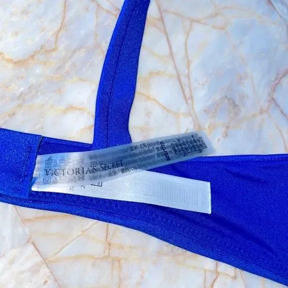 2 Pc Set 32C +Small Victoria's Secret Swim Shine Strap Sexy Tee Bikini + Bottoms